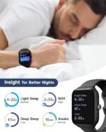 1.95" Smart Watch for Men Women with ALEXA, Fitness Watch for Android iOS | Call Function, Message Notifications, Pedometer, Heart Rate, Sleep Monitor, 100 Sport Modes, IP68 Waterproof, 100 Watch Faces - Image 6