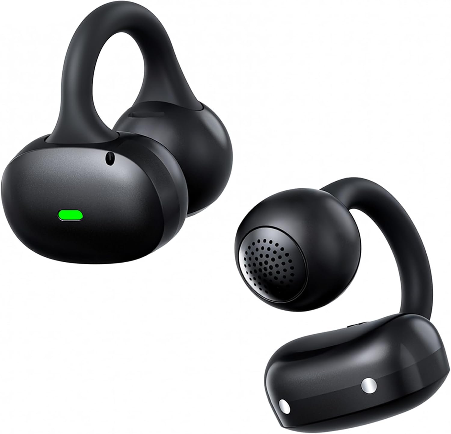 61Ek9y6kkaL._AC_SL1500_.jpg Clip On Earbuds, Open Ear Earbuds Wireless Bluetooth, Ear Clip Bluetooth Headphones for Running Sport, Lightweight Comfort, Secure Fit for Small Ears, Ultra Clear Calls with Mics, Waterproof, 40H Play - Image 1