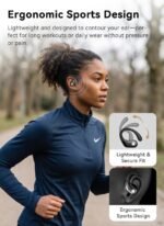 jaddsa Wireless Earbuds, Bluetooth 5.4 Sport Headphones with Smart Charging Case, ENC Noise Cancelling, Ear Buds with IPX7 Waterproof & Bass Stereo Sound for iOS, Android – Jet Black - Image 8