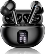 XIAOWTEK Wireless Earbuds, Bluetooth 5.4 Ear Buds Bass Stereo, Headphones with Noise Cancelling Mic, LED Display in Ear Earphones Clear Calls, IP7 Waterproof Bluetooth Earbuds for Phone/Android/iPad
