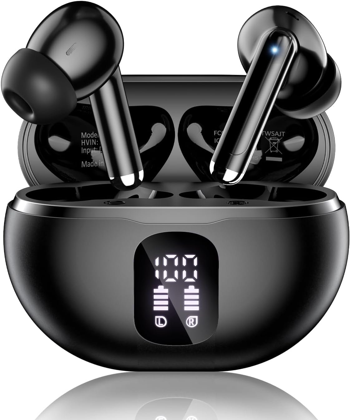 61GatbX06lL._AC_SL1500_.jpg XIAOWTEK Wireless Earbuds, Bluetooth 5.4 Ear Buds Bass Stereo, Headphones with Noise Cancelling Mic, LED Display in Ear Earphones Clear Calls, IP7 Waterproof Bluetooth Earbuds for Phone/Android/iPad - Image 1