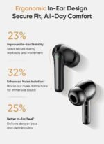 Wireless Earbuds Deep Bass Sound Ear Buds, Bluetooth 5.3 Headphones 48H Playtime, LED Display Earphones with Mic, IPX7 Waterproof Lightweight in-Ear Buds, Touch Control for iPhone TV Laptop Black - Image 4