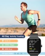 1.95" Smart Watch for Men Women with ALEXA, Fitness Watch for Android iOS | Call Function, Message Notifications, Pedometer, Heart Rate, Sleep Monitor, 100 Sport Modes, IP68 Waterproof, 100 Watch Faces - Image 5