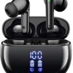 ZIUTY Ear Buds Wireless Earbuds, Bluetooth Headphones 5.4 with 4 ENC Noise Cancelling Mic, 48H Playtime LED Display, IPX7 Waterproof, Deep Bass Stereo Headphones for Sports Workout, Black
