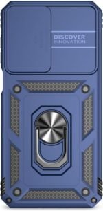 for Samsung Galaxy A16 5G Case with Camera Lens Cover HD Screen Protector, Dual Layer Military-Grade Drop Tested Magnetic Ring Holder Kickstand Protective Phone Case for Samsung Galaxy A16 5G (Navy) - Image 9