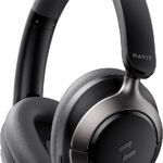 havit Hybrid ANC Wireless Headphones, Over Ear Bluetooth Headphones with Hi-Res Audio, Spatial Sound, 80H Battery, 5-Mic ENC Calls, Metal-Accent Foldable Design