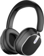 Hybrid Active Noise Cancelling Bluetooth Headphones, Over Ear Wireless Headphones with 120H Playtime, Hi-Res Audio, Deep Bass, Memory Foam Ear Cups for Home Office Travel
