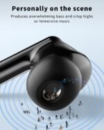 XIAOWTEK Wireless Earbuds, Bluetooth 5.4 Ear Buds Bass Stereo, Headphones with Noise Cancelling Mic, LED Display in Ear Earphones Clear Calls, IP7 Waterproof Bluetooth Earbuds for Phone/Android/iPad - Image 5