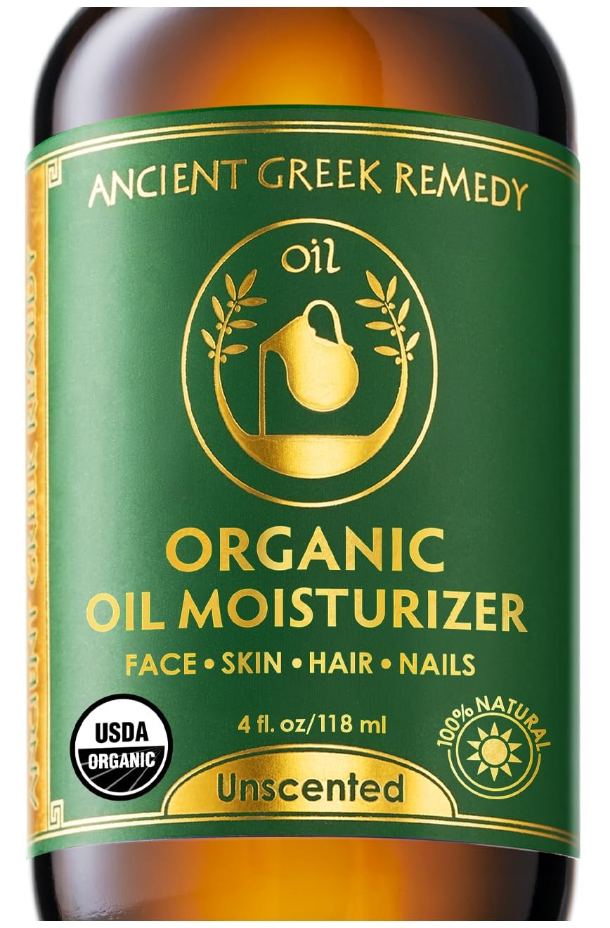 61dc50yofcL._SL1319_.jpg Organic Face & Body Oil for Dry Skin, Fragrance-Free Facial Moisturizer 4oz | Hydrates & Softens Sensitive Skin, Natural Cold-Pressed Almond, Olive, Jojoba, Rosehip Oil & Vitamin E, Unscented Moisturizer - Image 1