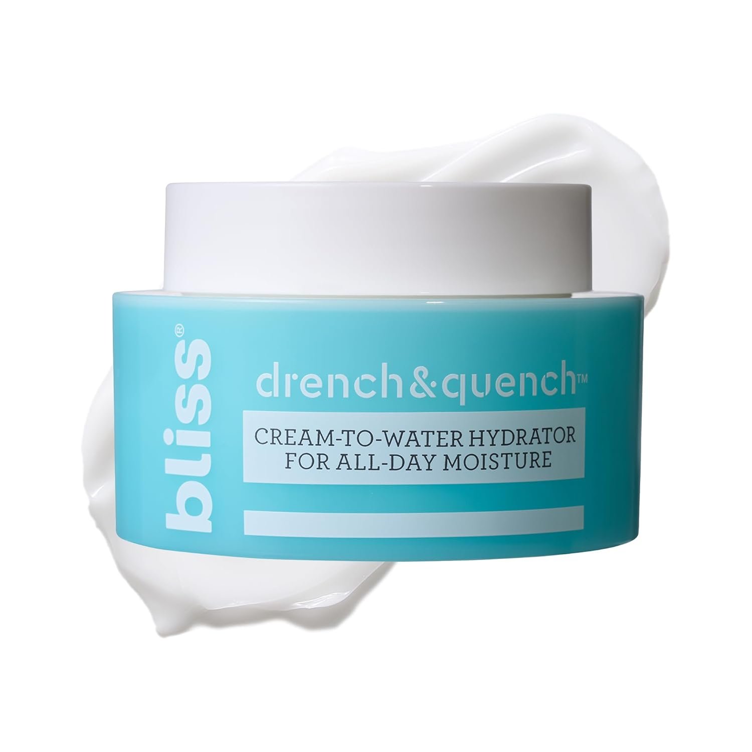 61eybGOJepL._SL1500_.jpg Bliss Drench & Quench Hyaluronic Acid Cream to Water Moisturizer | Lightweight Face Cream with 4 Types of Hyaluronic Acid for All Day Hydration and Plump Skin | Clean Vegan & Cruelty Free 1.7 fl oz - Image 1
