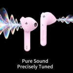 Defunc True Basic Wireless Earbuds, Bluetooth 6.0, Patented MultiTip Semi-in-Ear Design with Silicone Ear Wings, AI App Support, Quad Microphones,Waterproof, 22H Playtime, Secure Fit Earbuds (Pink) - Image 3