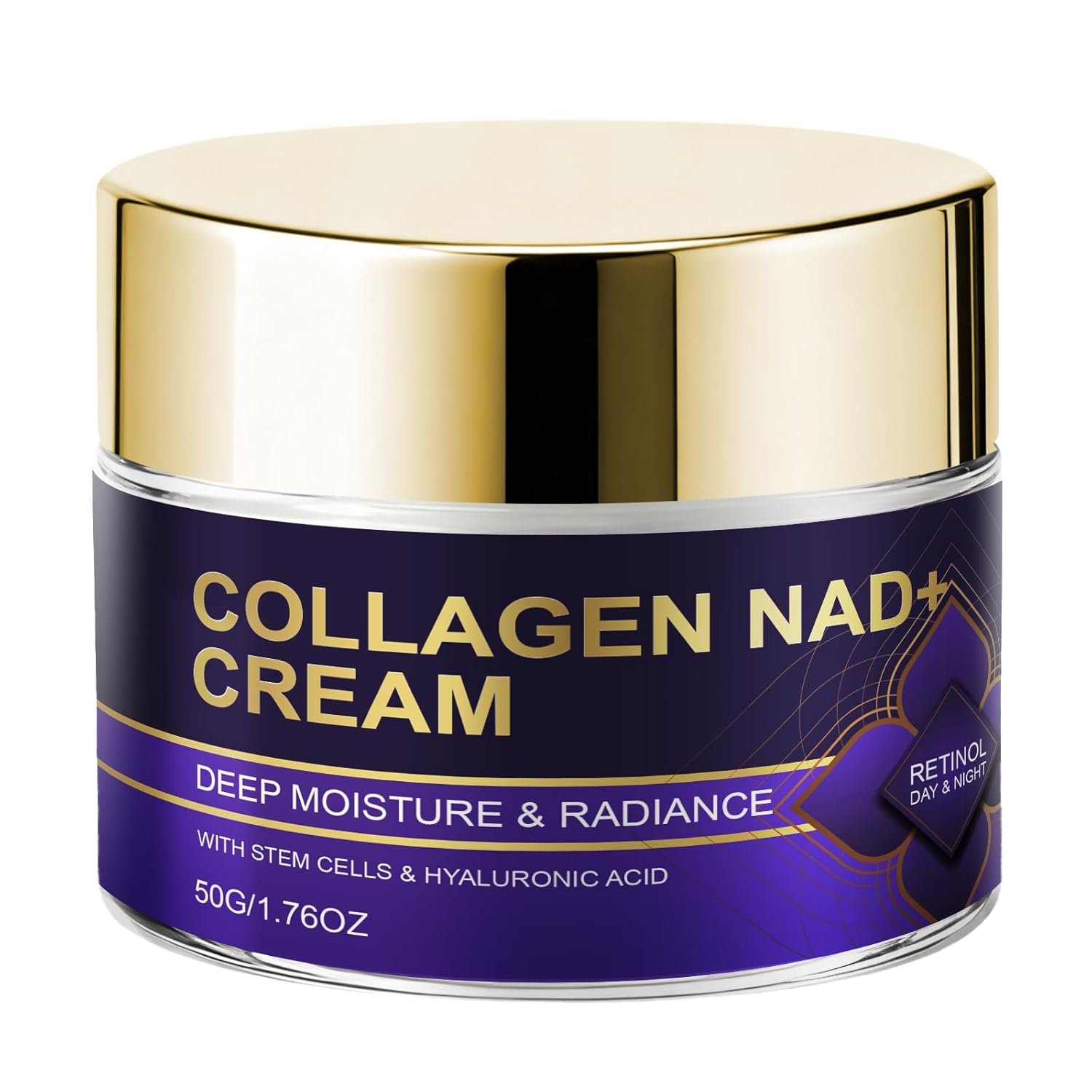 61lQrXa02IL._SL1500_.jpg NAD Cream with Collagen & Retinol Anti Aging Face Moisturizer, Hyaluronic Acid, Day & Night Cream, For Wrinkles, Firming & Smoothing, For Dry, Crepey Skin 1.76 oz - Image 1