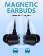 Rythflo Active Noise Cancelling Headphones, Wireless in Ear Neckband Blutooth Headphones with 3 AI Mics ENC, 60Hrs Playtime, V5.3 Multipoint Connection Magnetic Earbuds for Work/Travel/Office - Image 4