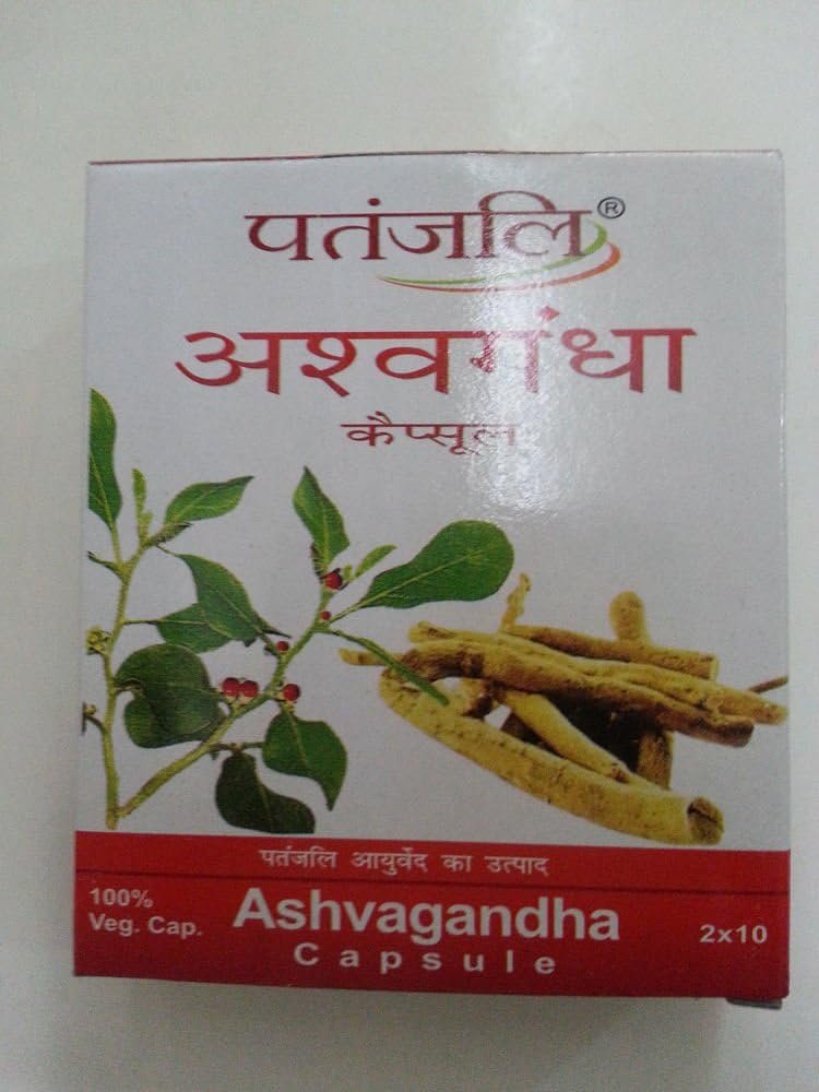 61vs6-EugWL._AC_SL1000_.jpg Patanjali Ashwagandha 20Capsule Per Pack Ayurved Unisex 1 - Image 1