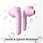 Defunc True Basic Wireless Earbuds, Bluetooth 6.0, Patented MultiTip Semi-in-Ear Design with Silicone Ear Wings, AI App Support, Quad Microphones,Waterproof, 22H Playtime, Secure Fit Earbuds (Pink) - Image 5