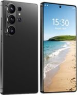 TryFirst 4G Smartphone Unlocked, 6.6'' HD Display, 4GB+32GB Expand to 256GB, Dual SIM, 21MP+13MP Camera, Android 12.0, Type-C Fast Charging, Face ID,OTG,GPS,4G Mobile Phone (Black)