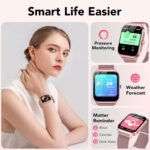 Smart Watch for Women, Answer/Make Call/AI Voice,1.85" HD Smartwatch Compatible for iPhone/Samsung/Android,120+Sport Modes Fitness Tracker with Heart Rate/Sleep Monitor, IP68Waterproof (2 Bands) - Image 9