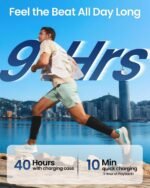 Wireless Earbuds Bluetooth 6.0 with ANC Touchscreen 40H Bass, Obsidian | Noise Cancelling Ear Buds with Ear Hooks for iOS, Android, Sports, Workout, Lightweight Over-ear Headphones Stereo Sound - Image 6