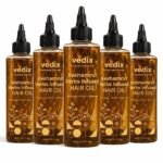 Vedix Keshamrut Herbs Infused Ayurvedic Hair Oil With Bhringraj, Amla & Rosemary I Control Hair Fall & Boost Hair Growth I 16+ Whole Herbs, Leaves & Flowers I No Mineral Oils & Chemicals (Pack of 5)