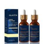 OLAVITA Facial Serum, Liquid Anti-Aging Solution with Vitamin C, E, Retinol & Aloe, Boosts Collagen, Shrinks Pores, Diminishes Wrinkles & Fine Lines (2Pcs)