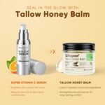 Beef Tallow Honey Balm for Skin: 100% Grass Fed Whipped Organic Moisturizer with Organic Raw Honey, Jojoba Oil, Vitamin E – Natural Face and Body Care for Mature, Dry or Sensitive Skin, 2oz - Image 4