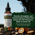 Batana Oil for Hair Growth with Rosemary, Biotin & Castor Oil, Hair Growth Oil for Thinning Hair & Hair Loss, Deep Nourishing Scalp Repair, Repair Damaged Hair & Split Ends, For Women & Men, 4.2 oz - Image 3