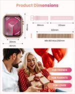 Smart Watches for Women,1.85" HD Smartwatch Fitness Trackers, with 2 Bands | 100+ Sports Mode/1000mAh Battery/Compatible iPhone or Android/Heart Rate/Sleep/Health Monitor/Answer/Make Call - Image 8