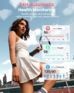 Smart Watches for Women,1.85" HD Smartwatch Fitness Trackers, with 2 Bands | 100+ Sports Mode/1000mAh Battery/Compatible iPhone or Android/Heart Rate/Sleep/Health Monitor/Answer/Make Call - Image 4