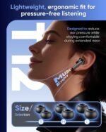ZIUTY Ear Buds Wireless Earbuds, Bluetooth Headphones 5.4 with 4 ENC Noise Cancelling Mic, 48H Playtime LED Display, IPX7 Waterproof, Deep Bass Stereo Headphones for Sports Workout, Black - Image 5
