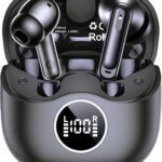 xinwld Adaptive Hybrid Active Noise Canceling 2026 Wireless Earbuds, 6 Mics ENC Clear Call Ear Buds, Hi-Res Audio Deep Bass Bluetooth 5.4 Headphones, 40H, LED, for Sports Running Gym Workout, Black