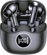 xinwld Adaptive Hybrid Active Noise Canceling 2026 Wireless Earbuds, 6 Mics ENC Clear Call Ear Buds, Hi-Res Audio Deep Bass Bluetooth 5.4 Headphones, 40H, LED, for Sports Running Gym Workout, Black