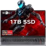 KAIGERR Gaming Laptop, 1TB NVMe SSD 16GB RAM Laptop Computer with AMD Ryzen 7 5825U(8C/16T, Up to 4.5GHz), 15.6inch Windows 11 Laptop, Radeon RX Vega 8 Graphics,WiFi 6 for Creative & Business