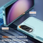 Case for Samsung Galaxy S25 Edge, Full Body Heavy Duty Rugged Shockproof Protective Phone Cover with Lanyard Strap, Tempered Glass Screen Protector and Camera Lens Cover, Mint Green - Image 7