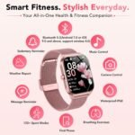 Smart Watch for Women, Answer/Make Call/AI Voice,1.85" HD Smartwatch Compatible for iPhone/Samsung/Android,120+Sport Modes Fitness Tracker with Heart Rate/Sleep Monitor, IP68Waterproof (2 Bands) - Image 8