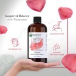 HBNO California Bottled Organic Rose Water for Face Huge 16 fl oz (480ml) Value Size - USDA Certified for Face - Pure Rose Water for Hair - Rosewater for Skincare, Haircare - Image 2