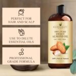 Handcraft Blends Sweet Almond Oil | 100% Pure and Natural | Bath & Body Oil | Premium Grade Carrier Oil | Skin | Hair | Body | Massage | Hexane-Free | 16 Fl Oz - Image 5