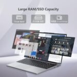 Gaming Laptop, Twin Lake N150 Laptops(up to 3.6GHz), 15.6 inch Lap top with 16GB DDR4 512GB SSD, Backlit KB Fingerprint, FHD 1920*1080, Win 11 Pro, WiFi 5,BT 4.2, Portable Laptops, Gaming laptops - Image 3