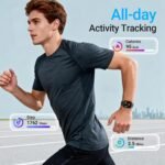 Fitpolo Smart Watch, 1.85" AMOLED Fitness Tracker with Bluetooth Call, Heart Rate/Sleep/SPO₂ Monitor, 100+ Sports Modes, 3ATM Waterproof Smartwatch for Android/iPhone/Samsung, Includes 2 Bands - Image 5