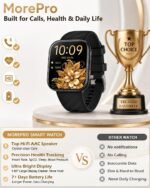 MorePro Health Fitness Tracker (Make/Answer Call), 24/7 Heart Rate Monitor with Blood Pressure, Blood Oxygen, Sleep Tracking, 120+ Sports Modes Smart Watch, Compatible with iOS Android - Image 2