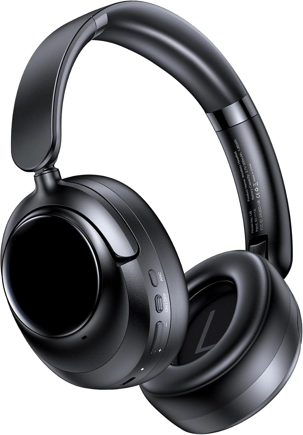 71DVSL3rh6L._AC_SL1500_.jpg Hybrid Active Noise Cancelling Headphones, Bluetooth 6.0 Wireless Headphones Over Ear Headset with 120H Playtime, Hi-Res Audio, 5-ENC Mic, 35dB ANC Headphone Transparency Mode for Travel Office Gaming - Image 1