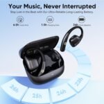 BUGANI Open Ear Earbuds, Open Ear Headphones Running Earbuds Wireless Headphones Bluetooth Wireless 5.4, Noise Cancelling Earbuds 40H Playtime, IPX5 Waterproof Earphones for Workout, Running, Sport - Image 4