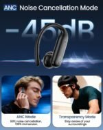 Wireless Earbuds Bluetooth 6.0 with ANC Touchscreen 40H Bass, Obsidian | Noise Cancelling Ear Buds with Ear Hooks for iOS, Android, Sports, Workout, Lightweight Over-ear Headphones Stereo Sound - Image 4