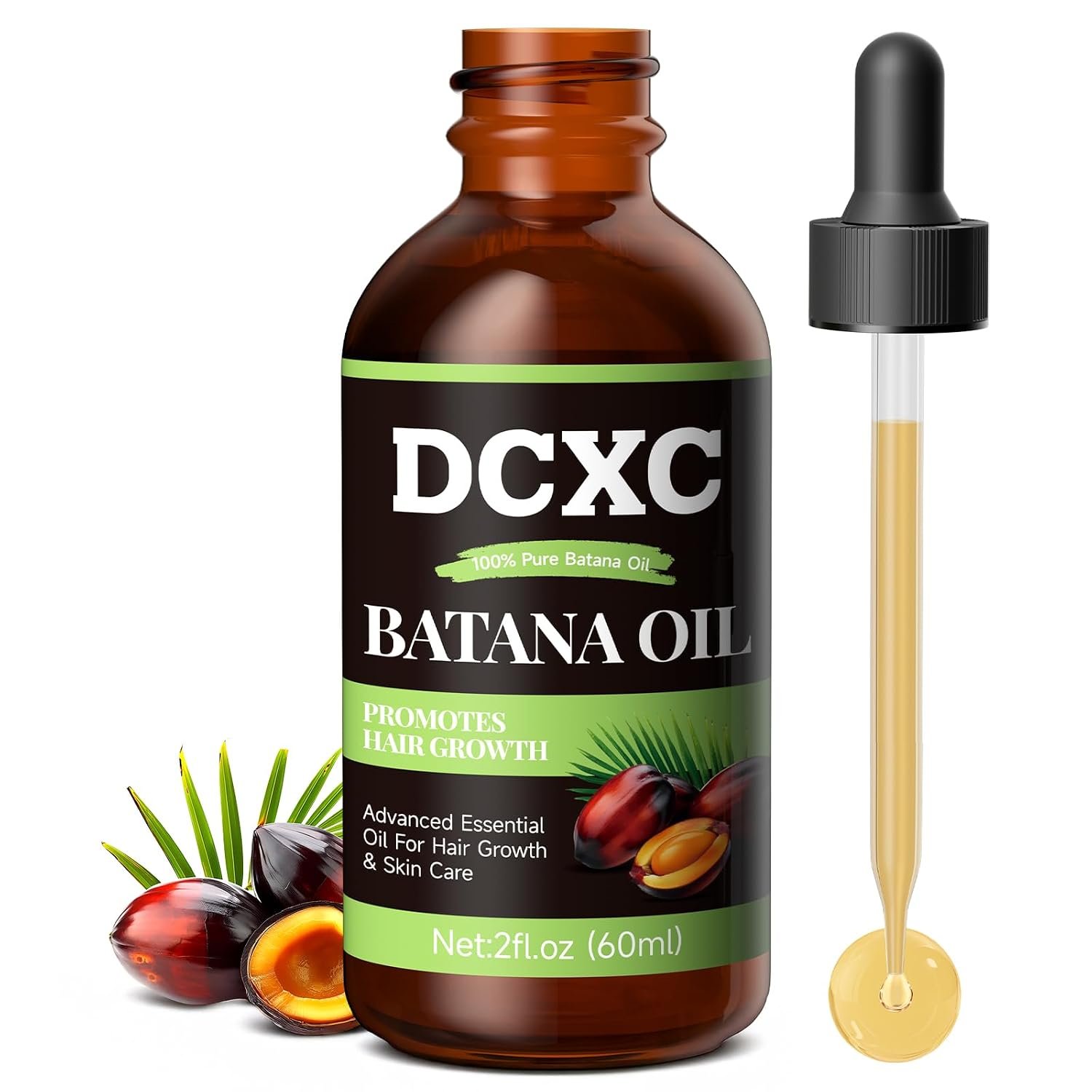 71GQRcvhXvL._SL1500_.jpg 100% Pure Batana Oil for Hair Growth - Natural Scalp Care & Hair Thickening Treatment | Revitalizes Damaged Hair, Reduces Breakage & Enhances Shine | Deep Conditioner for All Hair Types - 2oz - Image 1