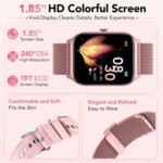 Smart Watch for Women, Answer/Make Call/AI Voice,1.85" HD Smartwatch Compatible for iPhone/Samsung/Android,120+Sport Modes Fitness Tracker with Heart Rate/Sleep Monitor, IP68Waterproof (2 Bands) - Image 7