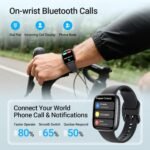 Fitpolo Smart Watch, 1.85" AMOLED Fitness Tracker with Bluetooth Call, Heart Rate/Sleep/SPO₂ Monitor, 100+ Sports Modes, 3ATM Waterproof Smartwatch for Android/iPhone/Samsung, Includes 2 Bands - Image 3