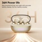 Open Ear Clip on Earbuds Bluetooth Headphones Wireless Ear Buds | Bluetooth 5.4 LED Digital Display IPX5 Waterproof HiFi Stereo 36H Playtime Comfortable Lightweight - Image 8