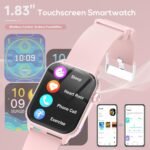 Smart Watch for Women, 120 Sports Modes Smartwatch with 1.83" HD, Alexa Built-in, Heart Rate/Sleep Monitor, IP67 Waterproof, Bluetooth Call & Music Control Fitness Watch for iPhone/Android (Pink) - Image 3