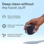 Vove Organic Konjac Facial Sponges 3-Pack - Natural Face Exfoliating Sponges with Bamboo Charcoal & Green Clay, Gentle Cleansing for All Skin Types, Natural Vegan Skincare, Certified Organic - Image 3