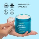 MAREE Deep Conditioning Hair Mask for Damaged Hair Treatment – Keratin Hair Care for Hydrating Growth Repair Moisturizing – Dry Curly Color Refreshing – 10 Fl Oz, White - Image 9