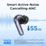 UGREEN EchoBuds Plus Wireless Earbuds Adaptive Active Noise Cancelling, Hi-Res LDAC, Spatial Audio, Call with 6 Mics, 50H Playtime, Bluetooth 6.0 Headphones Earphones, Fast Charging, IPX5 Waterproof - Image 3